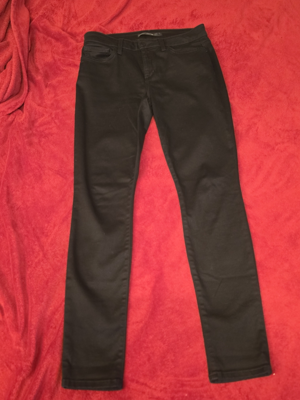 Joe's Jeans Black Skinny Pants Mid Rise Stretch Denim Size 29